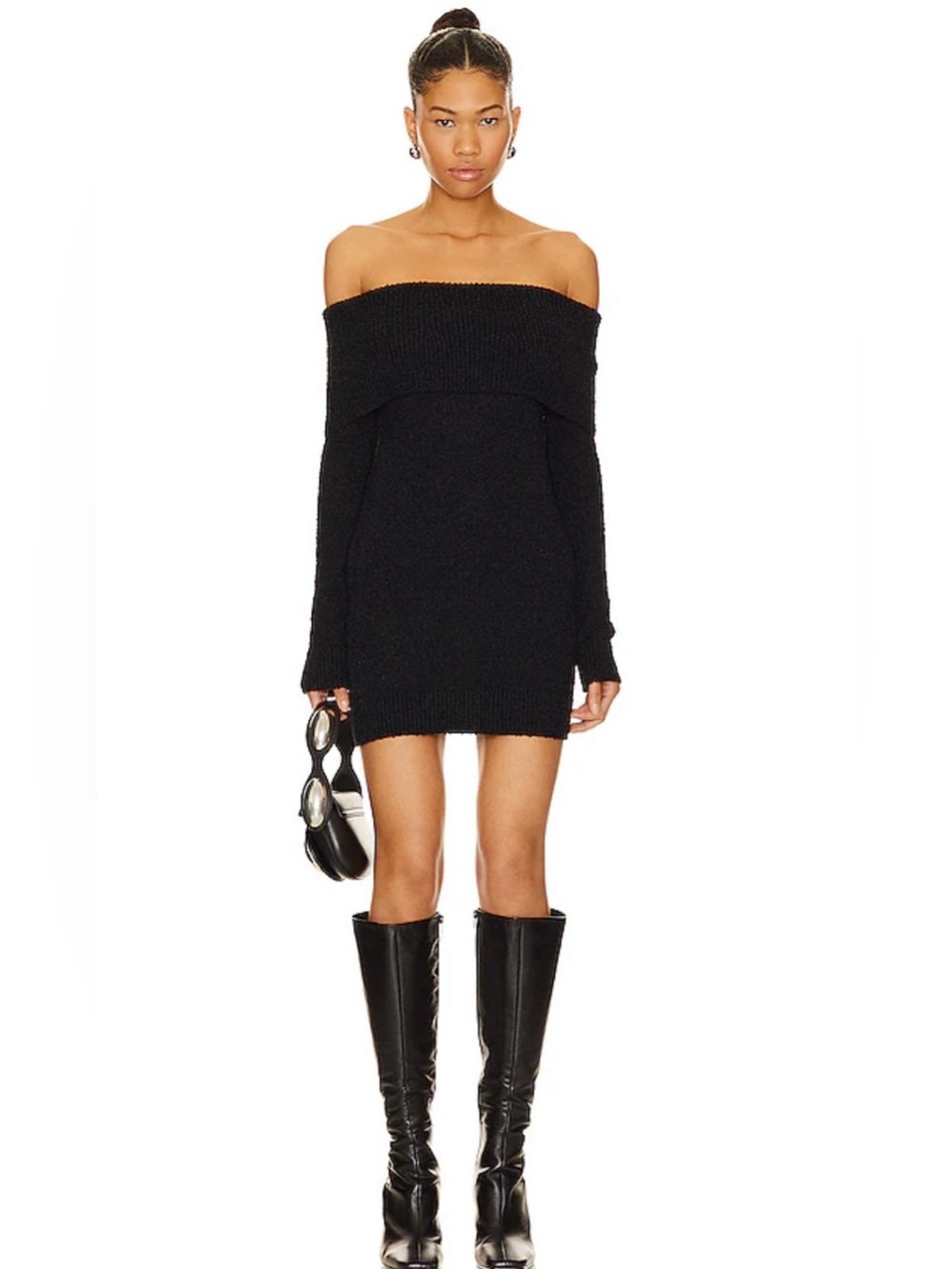 Superdown Isidore Sweater Dress in Black